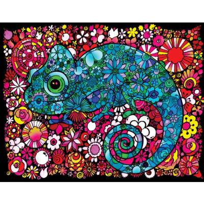 Omaľovánky Colorvelvet Zamatový obrázok Chameleón
