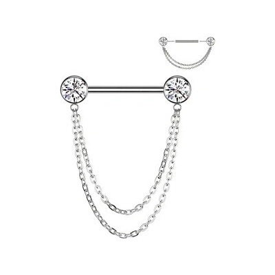 Šperky4U Piercing do bradavky TITAN PUSH IN TIT1407-C