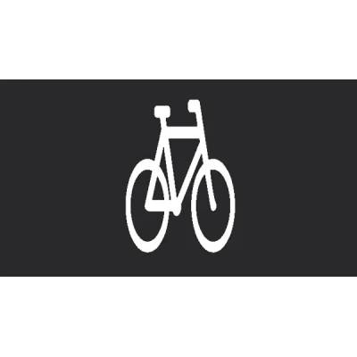 Předformované dopravní značení ''Cyklista, pravý'' – termoplast, bílá, 800×900mm, bal 5 ks
