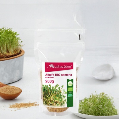 ZdravýDen Bio alfalfa semená na klíčenie 200 g