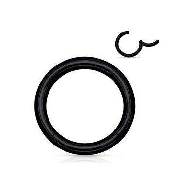 Šperky4U piercing segment kruh černý K01039K-1009