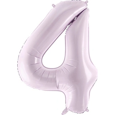 PartyDeco Fóliový balón narodeninové číslo 4 svetlofialový 72 cm
