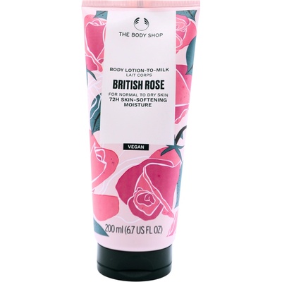 The Body Shop Tělové mléko pro normální až suchou pokožku British Rose 200 ml