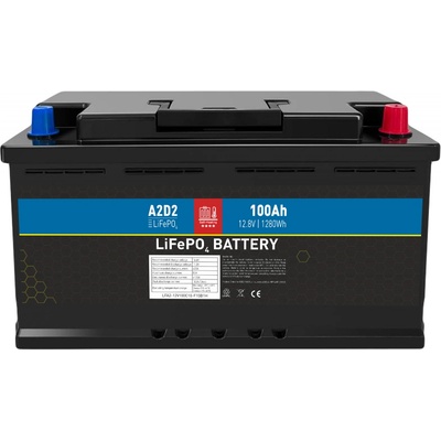 A2D2 LFA2-12V100C10-F15B1H LiFePO4 12,8V 100Ah