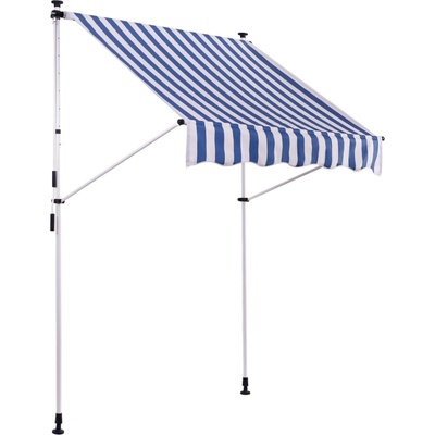 CLP Rozpěrná markýza Westerly 350x120 cm – bílá/modrá