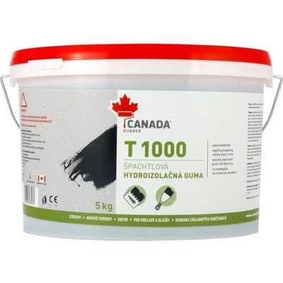 Canada rubber T1000 špachtľová tekutá guma čierna 5kg