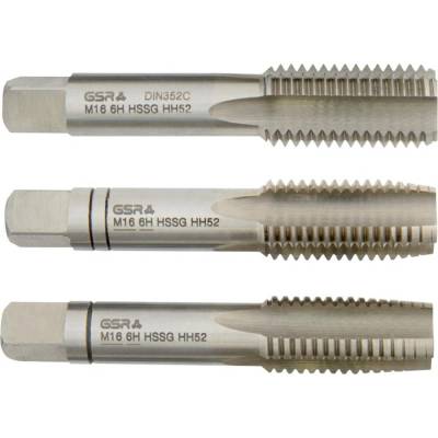 GSR B00105270 ručný závitník metrický M16 DIN 352 HSS 3 ks