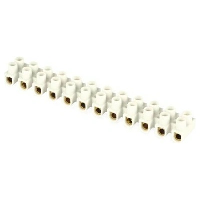 EMOS Skrutková svorkovnica 12× 4–6mm2, 450 V, biela