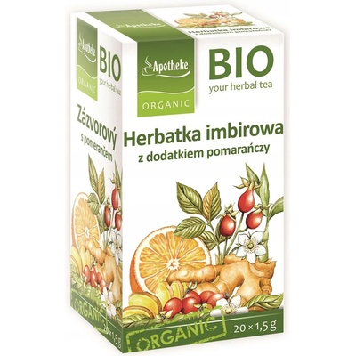 Apotheke Bio Zázvorový čaj s pomerančem 20 x 1,5 g
