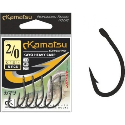 Kamatsu Kayo HEAVY CARP BLNO čierny nikel s očkom veľ.4 5 ks