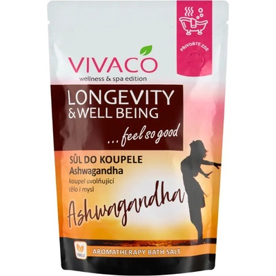 VIVACO Sůl do koupele LONGEVITY A WELL BEING 1000 g – Hledejceny.cz