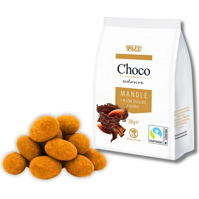 Poex Mandle v mléčné čokoládě se skořicí 150 g