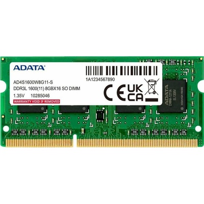 Adata DDR3 8GB 1600MHz CL11 ADDS1600W8G11-S