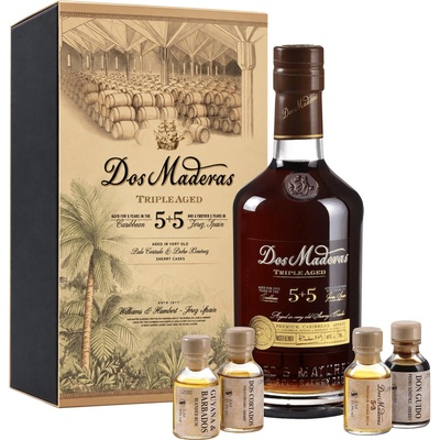 Dos Maderas P.X. 5y + 5y Tasting Kit 40% 0,7 l (dárkové balení Tasting Kit)