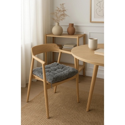 Takoy HT-00229 Podsedák King s tmavosivou umelou kožušinou 40 x 40 x 6 cm