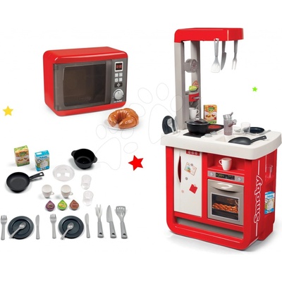 Smoby Set kuchynka elektronická Bon Appetit s kávovarom a mikrovlnka Tefal Elec Micro Wave so zvukom a svetlom