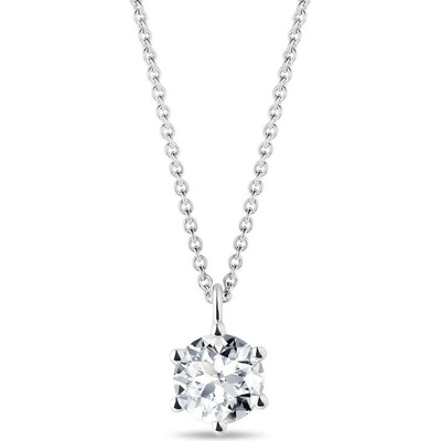 KLENOTA Prívesok s 0,5 ct diamantom v bielom zlate k0611302