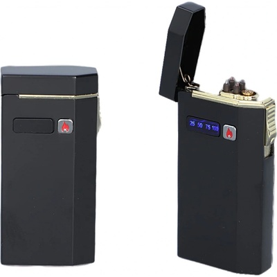 Handy Smart plazmový USB / černý matný Luxusní dotykový plazmový elektrický USB nabíjení. 838