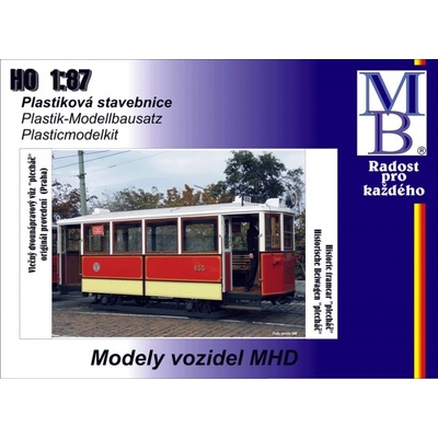 MB modely Stavebnice dvounápravového vlečného vozu Plecháč Epocha III 1:87