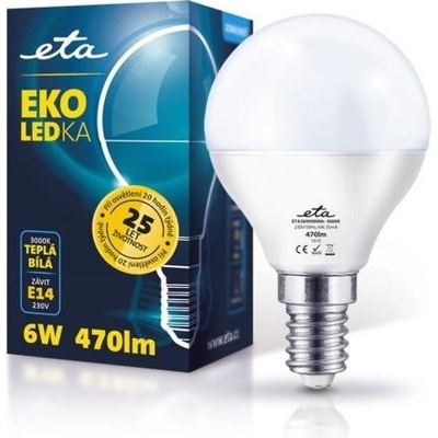 ETA EKO LEDka mini globe, 6W, E14, teplá biela