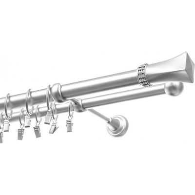 Garol Kovová garnýž dvojitá satyna exclusive komplet Almero 240 cm