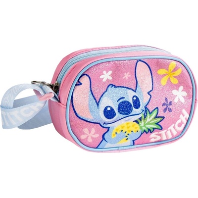 Cerda Dívčí kabelka LILO A STITCH ananas se třpytkami růžová
