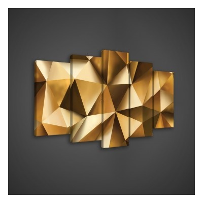 Obraz na plátne viacdielny - OB3588 - 3D tvary 100cm x 60cm - S17
