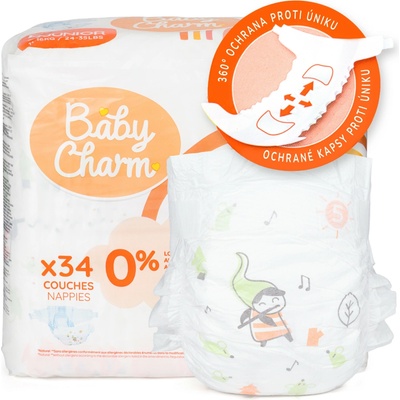 Baby Charm Super Dry Flex 5 Junior 11-16 kg 34 ks