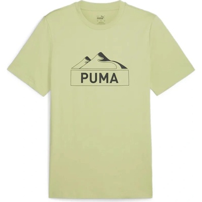 Puma OPEN ROAD MONTAIN GRAPHIC TEE pánské bavlněné triko zelená