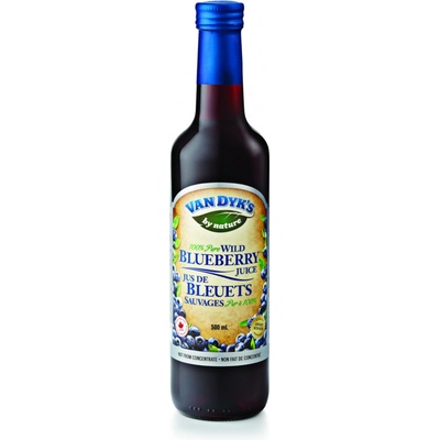 Van Dyks 100 % šťáva z divokých borůvek Vaccinium Angustifolium 0,5 l