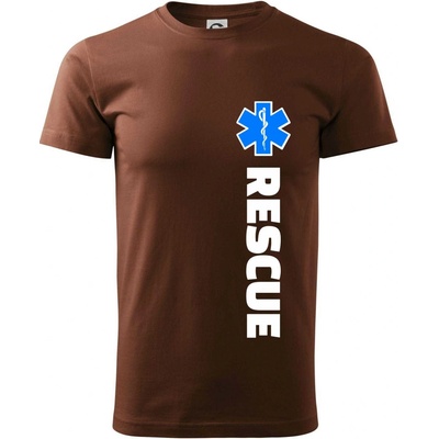 Rescue pre záchranárov tričko čokoládová