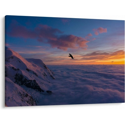 Obraz při západu slunce, Mt. Blanc, jednodílný 100x70 cm