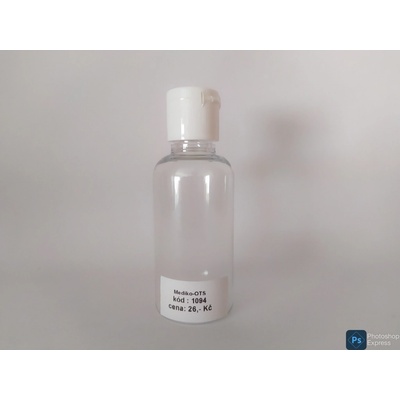 Via Plastová lahvička čirá s bílým dávkovacím víčkem 50 ml