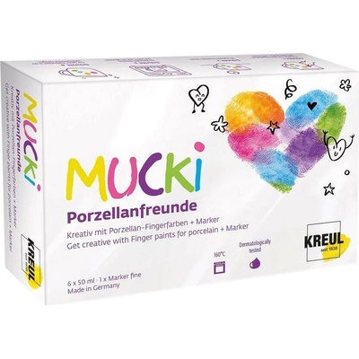Kreul Sada prstové barvy na porcelán MUCKI 6 x 50 ml fix – Hledejceny.cz