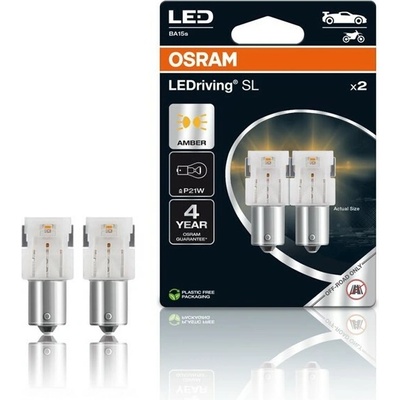 OSRAM LED 12V P21W BA15s oranžová (2ks) Duo-blister – Hledejceny.cz