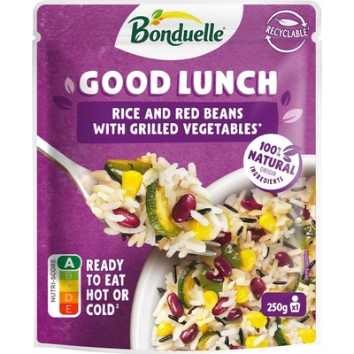 Bonduelle Good Lunch sterilizovaná zmes červených fazúľ ryže kukurice grilovanej zeleniny 250 g