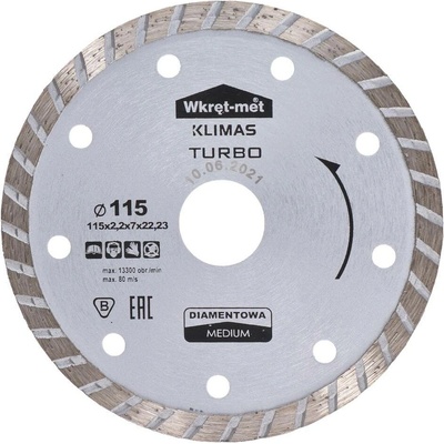 Řezný turbo diamantový kotouč - 115x2,2x22,2