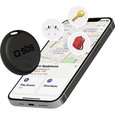 SBS Lokátor Track My Circle kompatibilní s Apple Find My - černý