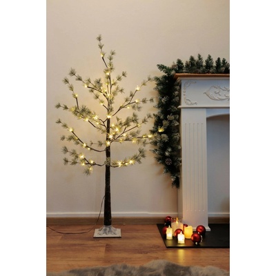 MagicHome MagicHome Strom Borovica 48 LED teplá biela jednoduché svietenie zasnežený 120 cm