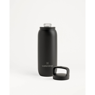 Waterdrop Izolační Funkční Termoska + Funkční Víčko na pití s Pítkem 600 ml černá