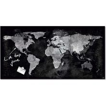 SIGEL - MAGNETICKÁ SKLENENÁ TABUĽA, MAPA SVETA, 46 x 91 cm, SIGEL "ARTVERUM® "
