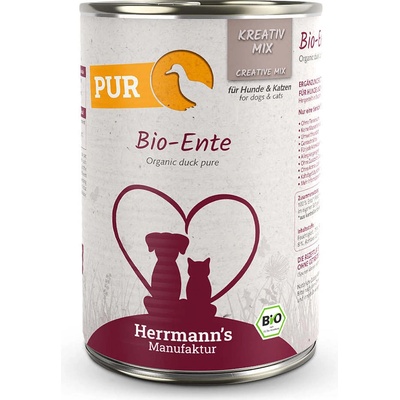 Herrmann's pro psy a kočky Kachní Bio 400 g
