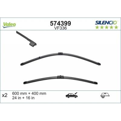 Valeo Silencio Flat Blade set 600+400 mm VA 574399