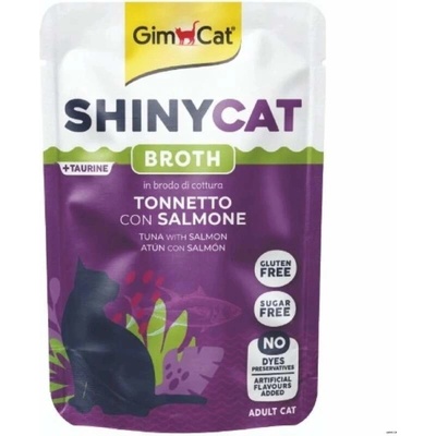 Gimcat ShinyCat tuňák s lososem ve vývaru 70 g