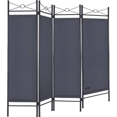 Casaria 4dílný paraván skládací antracitový 180 x 163 cm 108188 – Hledejceny.cz