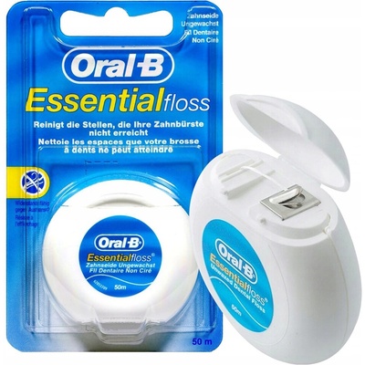 Oral-B Essential Floss Mint voskovaná dentálna niť s mätovou príchuťou 50 m