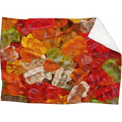 Impar fleece deka Gumoví medvídci Podšití beránkem ANO 150x120
