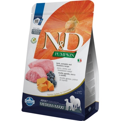N&D Grain Free Pumpkin Adult M / L Lamb & Blueberry 2,5 kg