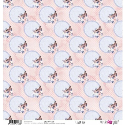 Scrapbookový papír KVĚTINOVÝ MIX - Scrap paper FLOWER MIX