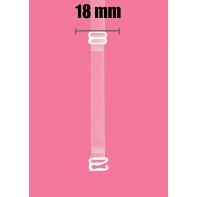 Silikonová ramínka, kov - 18 mm transparentní 18mm – Hledejceny.cz